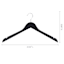 5-Piece Wood Shirt Hangers, Black