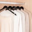 5-Piece Wood Shirt Hangers, Black