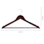 20-Piece Wood Suit Hangers, Espresso