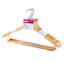 5-Piece Suit Hangers with Bar, Natural Wood