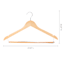 5-Piece Suit Hangers with Bar, Natural Wood