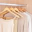 5-Piece Suit Hangers with Bar, Natural Wood