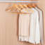 5-Piece Suit Hangers with Bar, Natural Wood