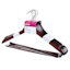 5-Piece Wooden Suit Hangers with Bar, Espresso