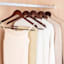 5-Piece Wooden Suit Hangers with Bar, Espresso