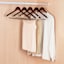 5-Piece Wooden Suit Hangers with Bar, Espresso