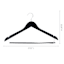 5-Piece Wooden Suit Hangers with Bar, Black
