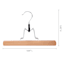 3-Piece Natural Wood Pant Hanger with Clamp