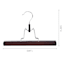 3-Piece Wood Pant Hangers with Clamp, Espresso