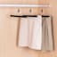 3-Piece Wooden Pant Hanger with Clamp, Black