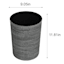 Deco Wrap Wastebasket, Black & Silver