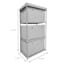 3-Drawer DIY Standing Organizer, Light Grey