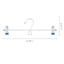 4-Piece Blue Gel-Grip Pant Hanger