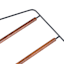 1-Pack Metal Matte Black Pant Hanger with Dark Brown Wood