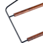 1-Pack Metal Matte Black Pant Hanger with Dark Brown Wood
