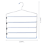 5-Tier Blue Gel Grip Clip Swing Arm Shirt Hanger