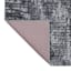 Abstract Grey Microfiber Knitted Accent Rug, 2x3