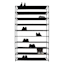 50-Pair Fabric Shelf Standing Shoe Rack, Black
