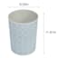 Diamond Decor Wastebasket, White & Blue