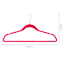 10-Pack Velvet Hanger Sets, Fuchsia