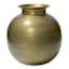 Antique Brass Metal Vase, 7"