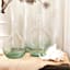 Clear Glass Vase with Aqua Bubbles, 16"