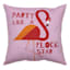 Pink Flamingo Party Like a Flockstar Square Outdoor Throw Pillow, 17"