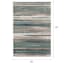 (C203) Tulsa Aqua & Navy Shag Area Rug, 5x7