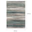 (C203) Tulsa Aqua & Navy Shag Area Rug, 7x10