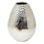 Ty Pennington Silver Dimpled Egg Vase, 8.5"