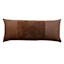 Crosby St. Brown Cotton Slub & Velvet Throw Pillow, 14x36
