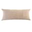 Crosby St. Taupe Cotton Slub & Velvet Throw Pillow, 14x36
