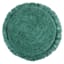 Found & Fable Green Knitted Round Throw Pillow with Fringe, 16"