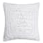 Found & Fable White Tufted Square Throw Pillow with Sequins, 18"