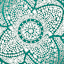Found & Fable Green Foil Print Throw Pillow, 18"