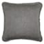 Found & Fable Dark Grey Solid Woven Fringe Outdoor Throw Pillow, 18"