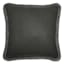 Found & Fable Dark Grey Solid Woven Fringe Outdoor Throw Pillow, 18"