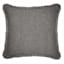 Found & Fable Solid Dark Grey Woven Throw Pillow with Fringe, 24"