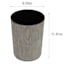 Winslow Black & Grey Round Trash Bin, 10l