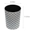Winslow Black Quatrefoil Round Trash Bin, 10l