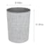 Winslow Grey & White Round Trash Bin, 10l