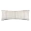 Found & Fable White Tufted Stripe Throw Pillow with Sequins, 14x36