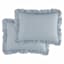 Honeybloom 5-Piece Light Blue Garment Washed Ruffle Comforter Set, Full/Queen