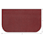 Red Woven Chenille Washable Kitchen Mat, 20x34