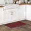 Red Woven Chenille Washable Kitchen Mat, 20x34