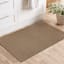 Brown Knitted Interlock Gel Back Washable Accent Rug, 21x34