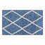 Blue & White Knitted Diamond Gel Back Washable Accent Rug, 21x34