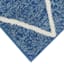 Blue & White Knitted Diamond Gel Back Washable Accent Rug, 21x34