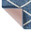 Blue & White Knitted Diamond Gel Back Washable Accent Rug, 21x34