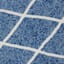 Blue & White Knitted Diamond Gel Back Washable Accent Rug, 21x34